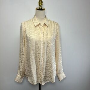 Rails Zebra Silk Crème Blouse